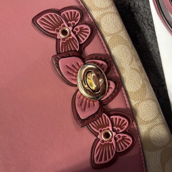 Coach Bags Coach Tilly Top Handle In Signature Canvas With Butterfly Applique Pristine